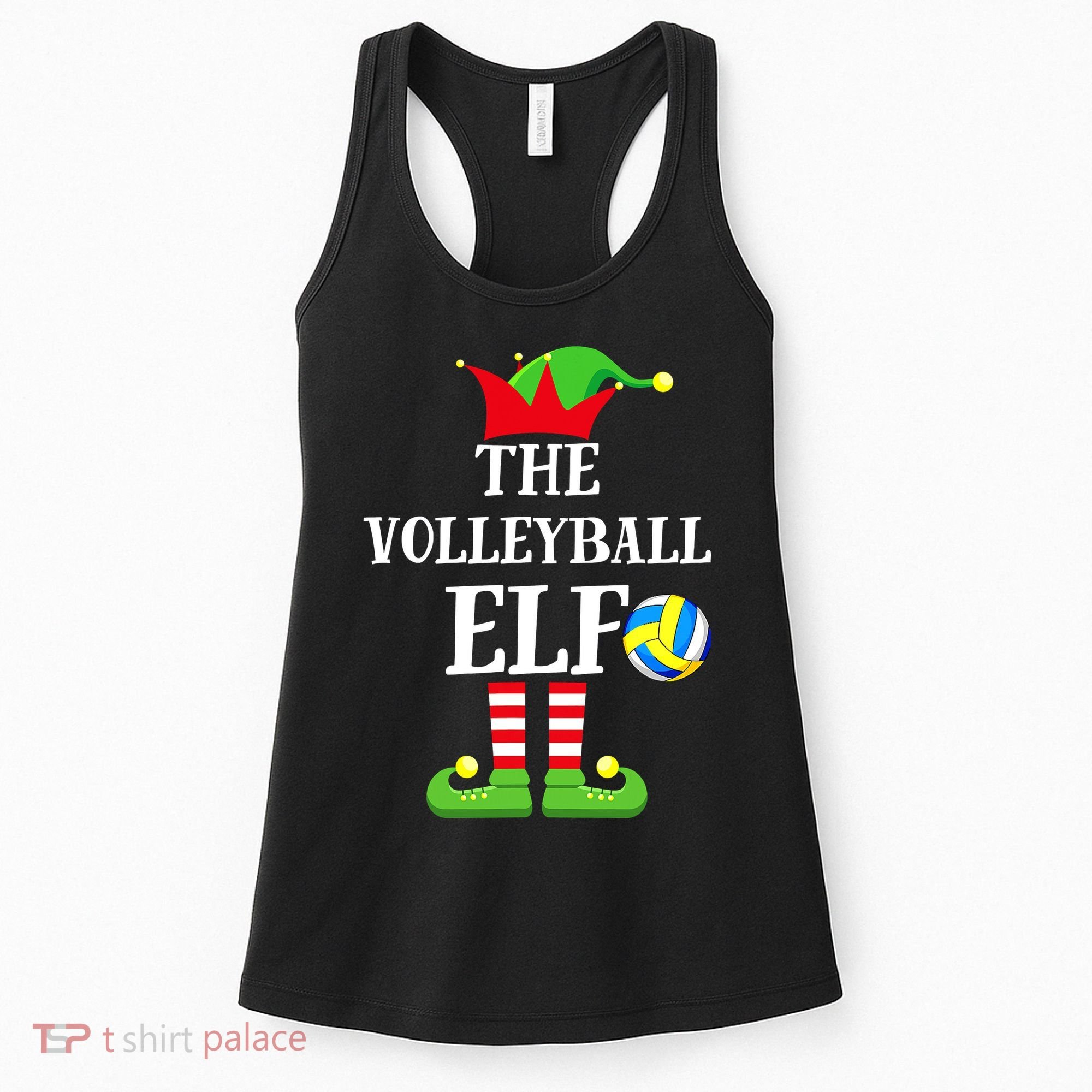 The Volleyball Elf Matching Volleyball Player Christmas Women's Tank Top