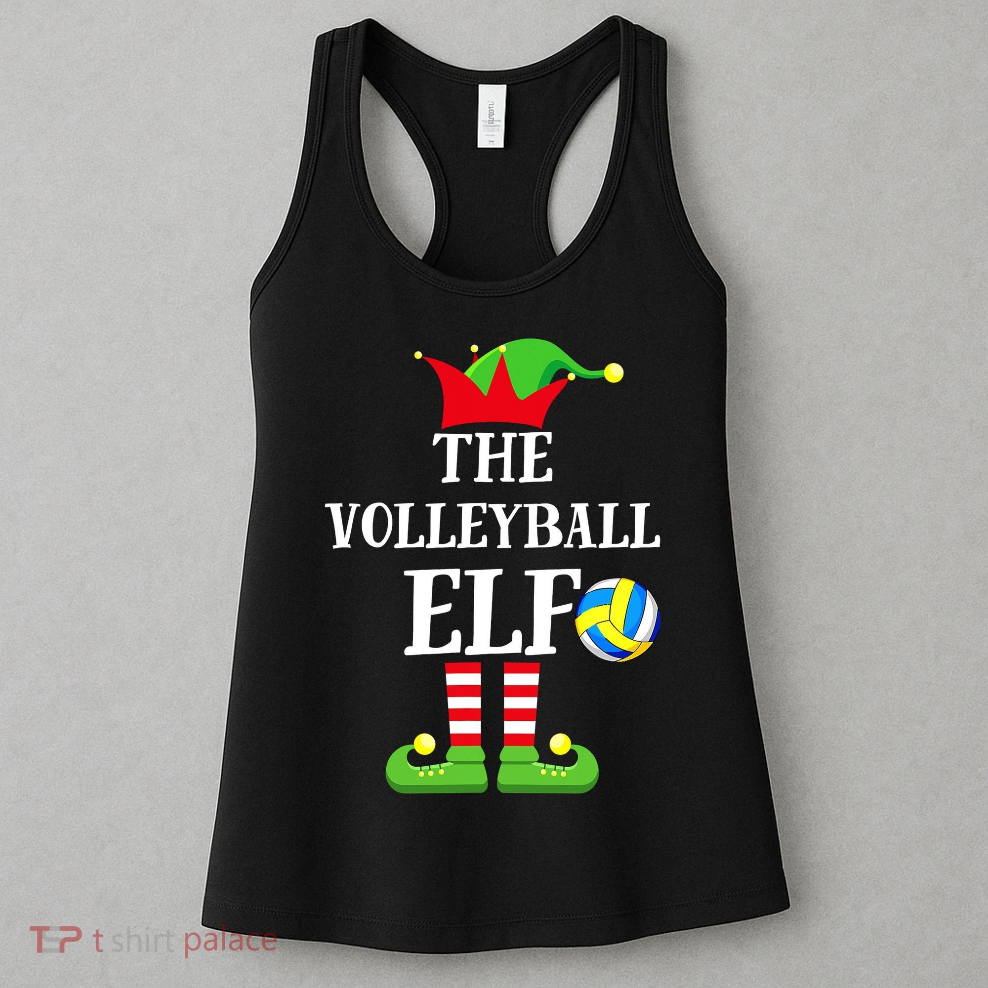 The Volleyball Elf Matching Volleyball Player Christmas Women's Tank Top