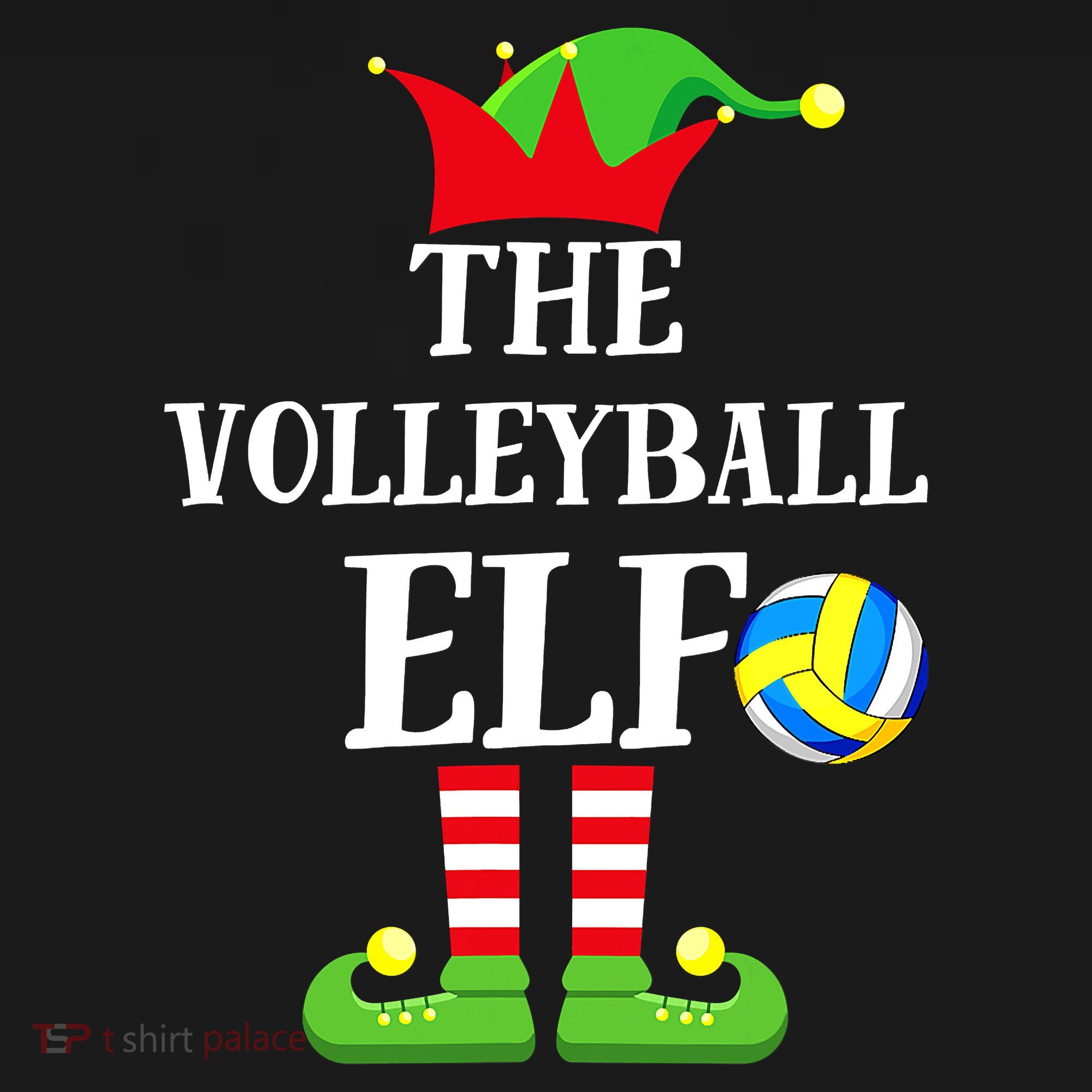 The Volleyball Elf Matching Volleyball Player Christmas Women's Tank Top