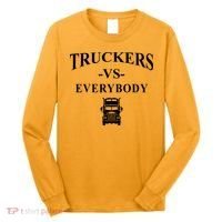 Truckers VS Everybody Truck Long Sleeve Shirt thumb 0