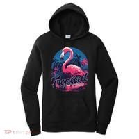 Tropical Vibes Flamingo Retro Palm Tree Women's Hoodie thumb 0
