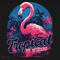 Tropical Vibes Flamingo Retro Palm Tree Women's Tank Top thumb 5