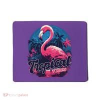 Tropical Vibes Flamingo Retro Palm Tree Mousepad thumb 0