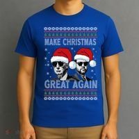 Trump Vance Funny Make Christmas Great Again Ugly Great Gift T-Shirt thumb 3