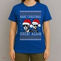 Trump Vance Funny Make Christmas Great Again Ugly Great Gift T-Shirt thumb 4