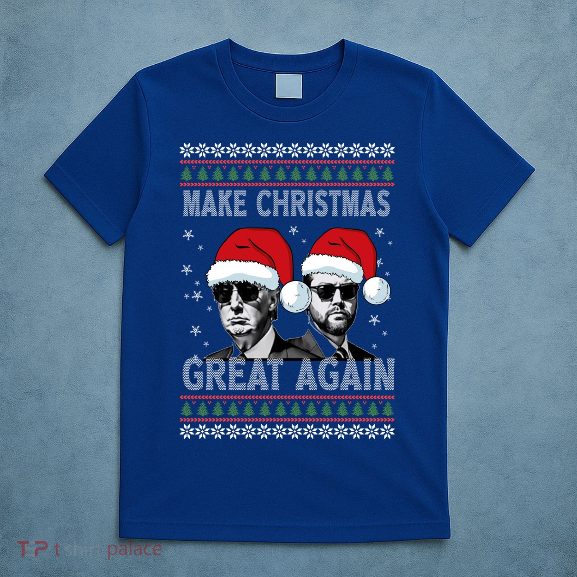 Trump Vance Funny Make Christmas Great Again Ugly Great Gift T-Shirt