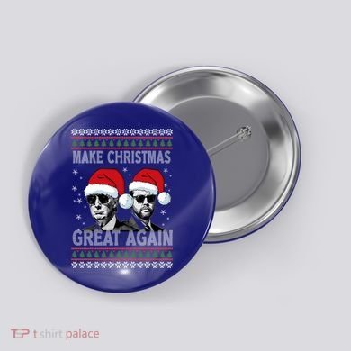 Trump Vance Funny Make Christmas Great Again Ugly Great Gift Button