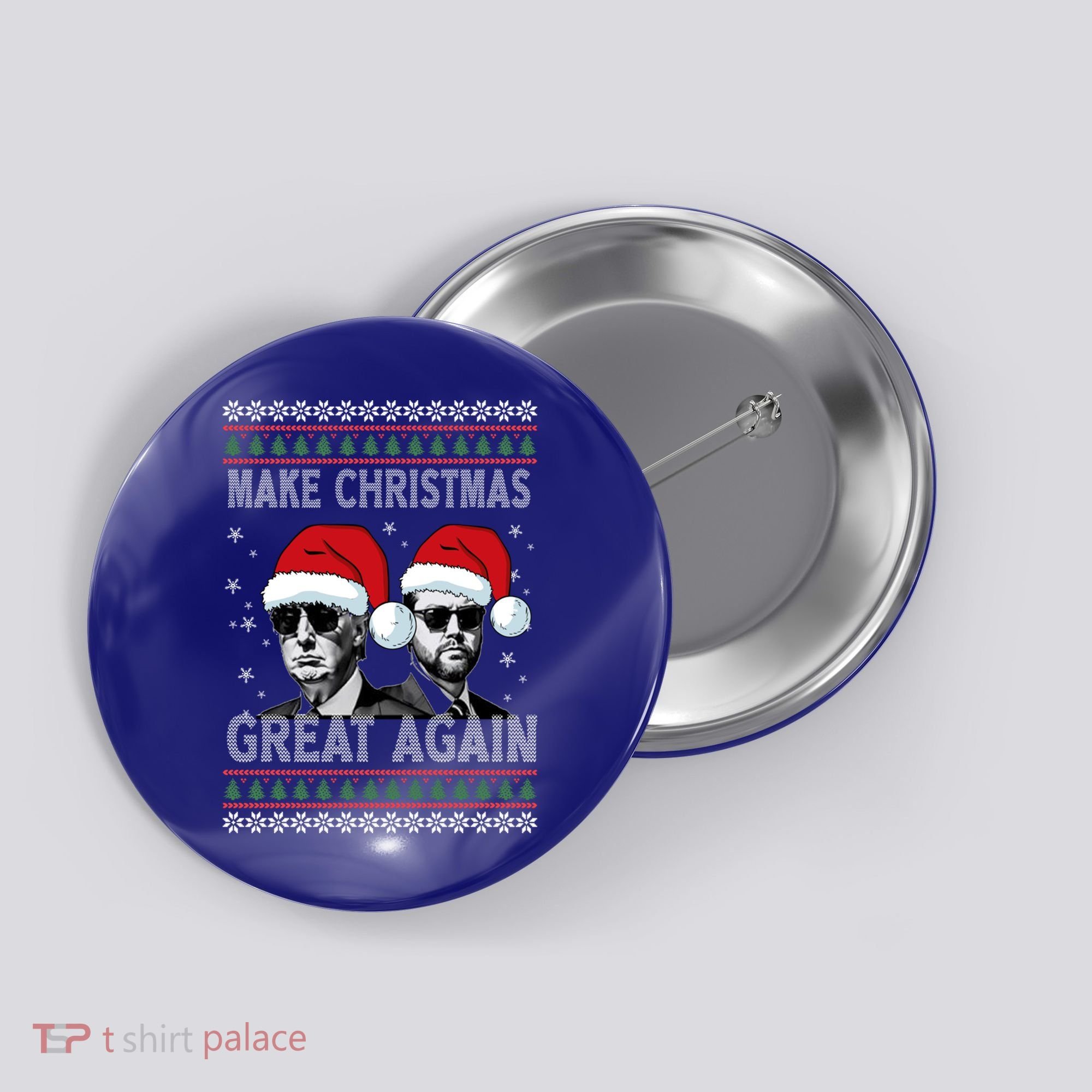 Trump Vance Funny Make Christmas Great Again Ugly Great Gift Button