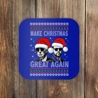 Trump Vance Funny Make Christmas Great Again Ugly Great Gift Coaster thumb 0