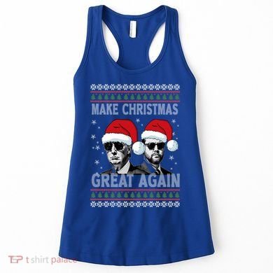 Trump Vance Funny Make Christmas Great Again Ugly Great Gift Women's Tank Top