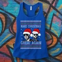 Trump Vance Funny Make Christmas Great Again Ugly Great Gift Women's Tank Top thumb 3