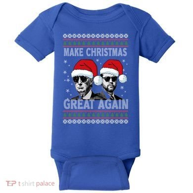Trump Vance Funny Make Christmas Great Again Ugly Great Gift Baby Bodysuit