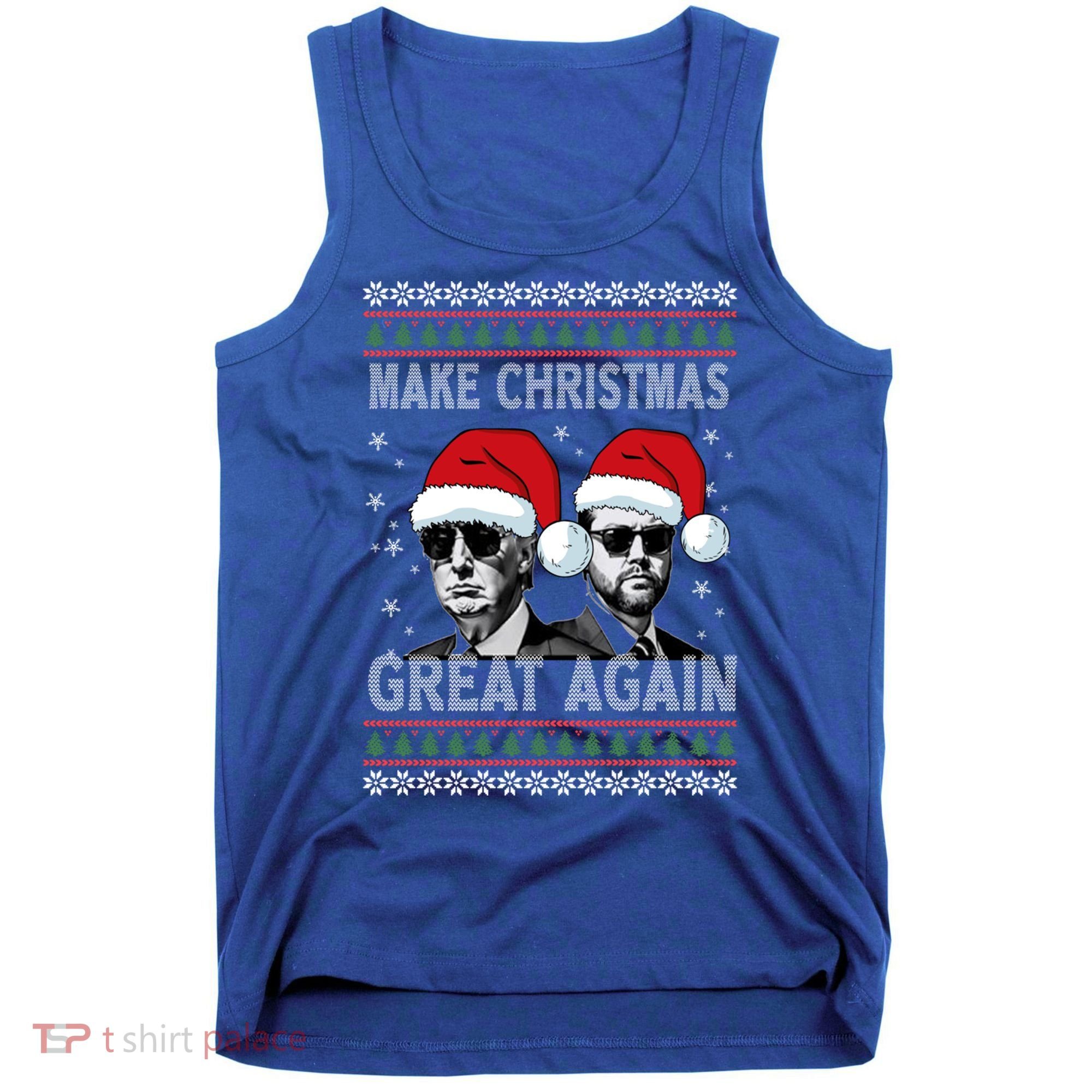 Trump Vance Funny Make Christmas Great Again Ugly Great Gift Tank Top