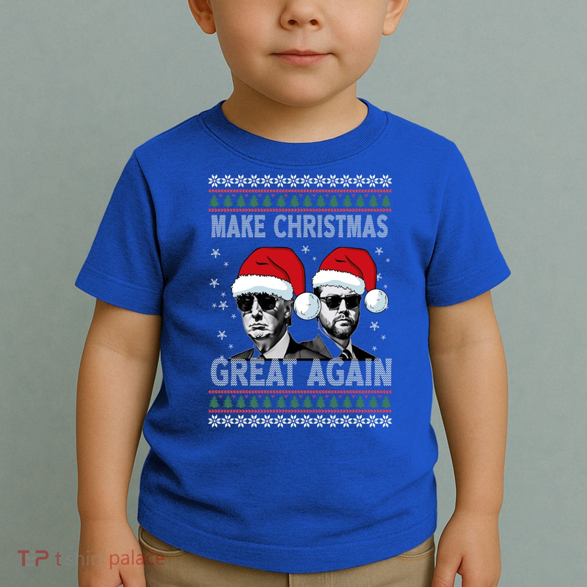 Trump Vance Funny Make Christmas Great Again Ugly Great Gift Toddler T-Shirt