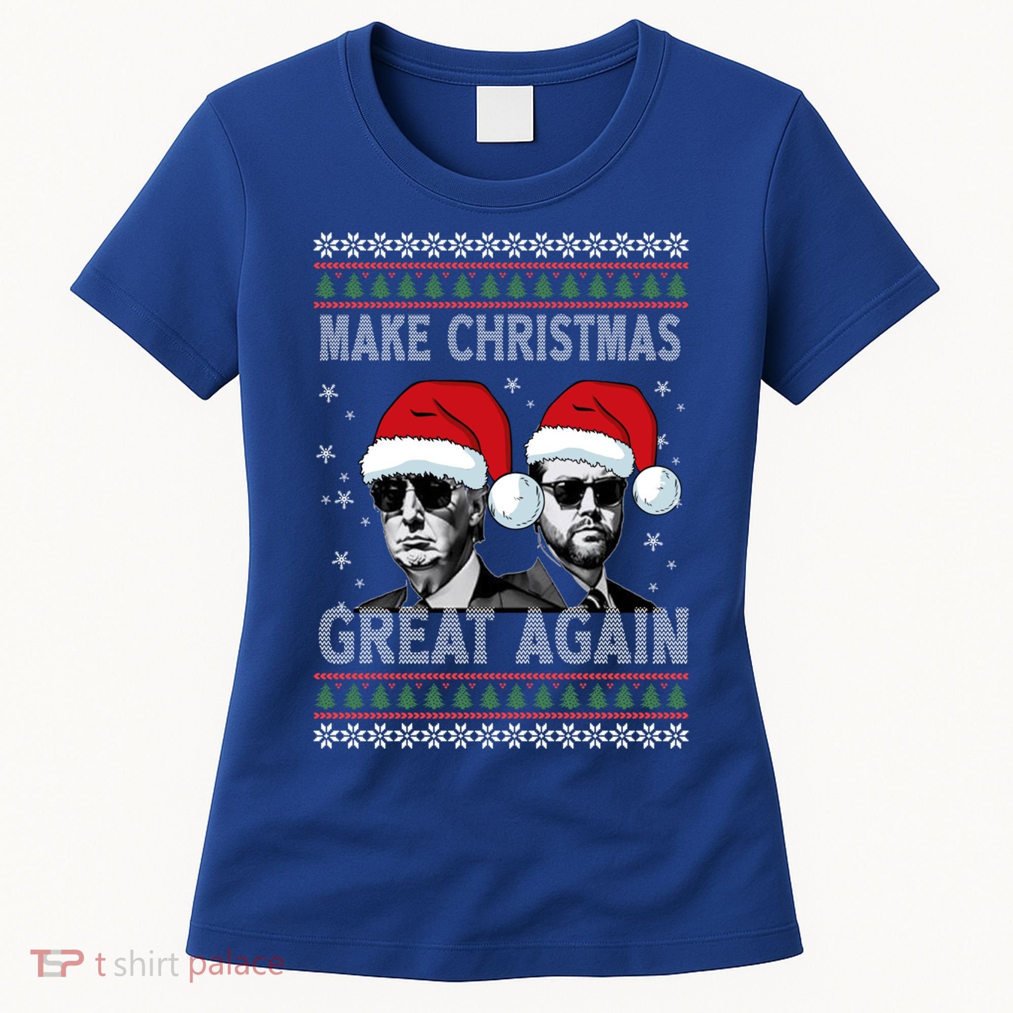 Trump Vance Funny Make Christmas Great Again Ugly Great Gift Women's T-Shirt
