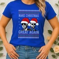 Trump Vance Funny Make Christmas Great Again Ugly Great Gift Women's T-Shirt thumb 2