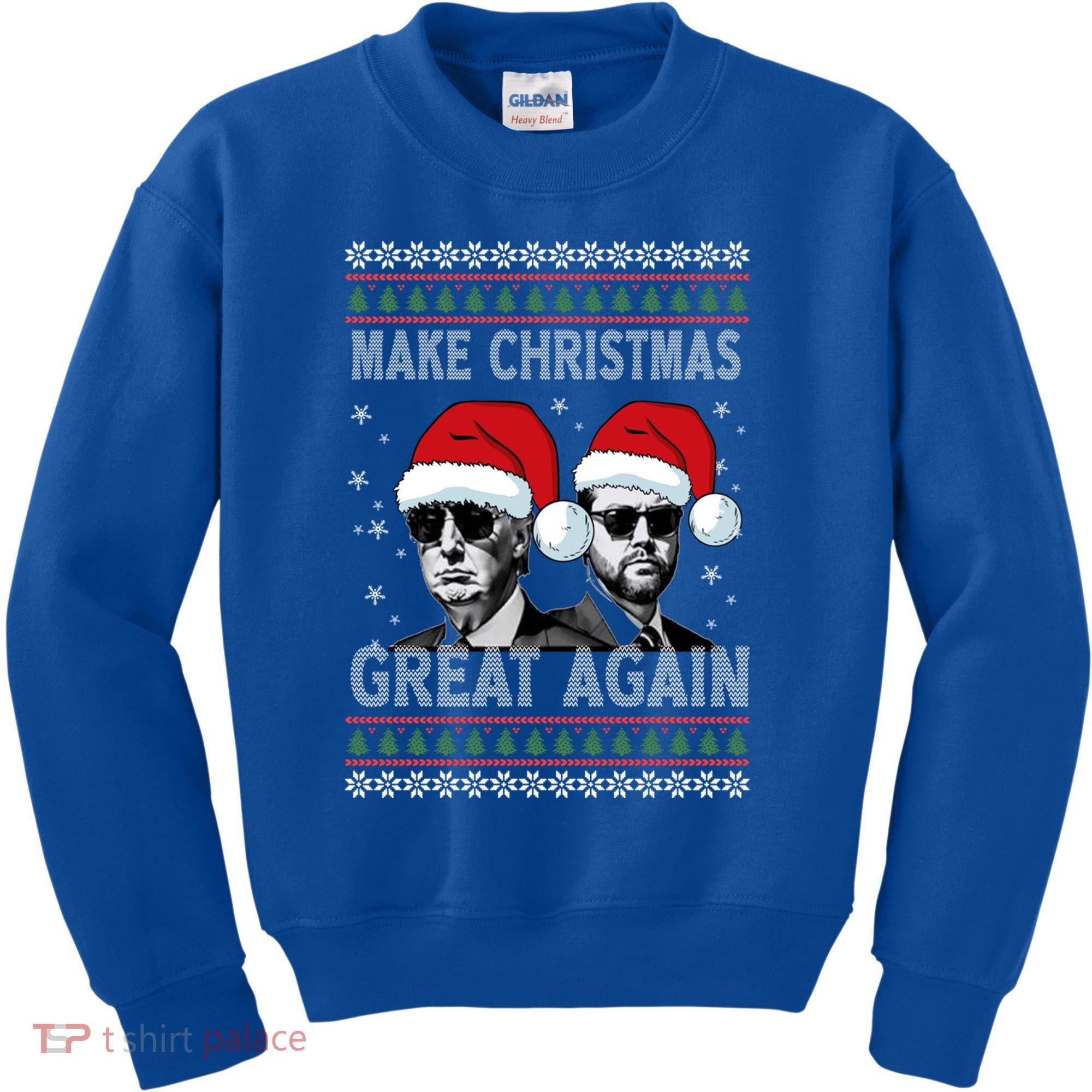 Trump Vance Funny Make Christmas Great Again Ugly Great Gift Kids Sweatshirt