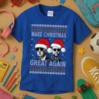 Trump Vance Funny Make Christmas Great Again Ugly Great Gift Kids T-Shirt thumb 3
