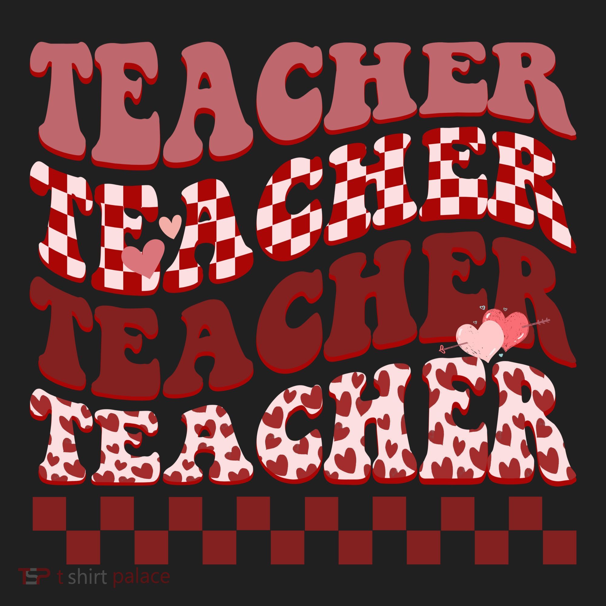 Teacher Valentine Groovy Cute Women's Sweatshirt