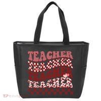 Teacher Valentine Groovy Cute Tote Bag thumb 0