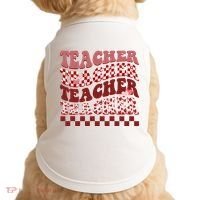 Teacher Valentine Groovy Cute Doggie Tank thumb 0