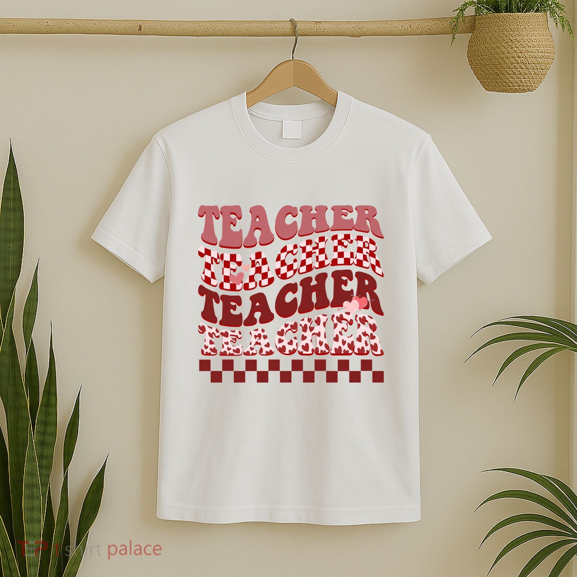 Teacher Valentine Groovy Cute T-Shirt