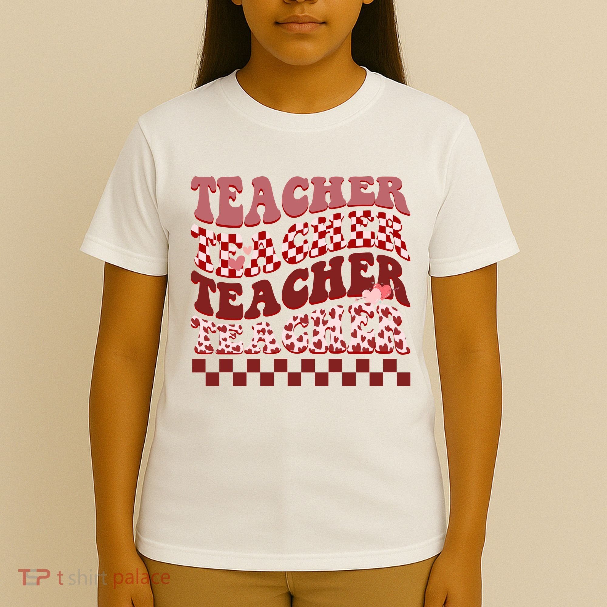 Teacher Valentine Groovy Cute T-Shirt