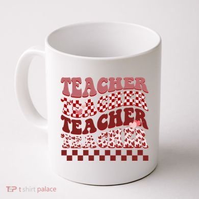 Teacher Valentine Groovy Cute Coffee Mug