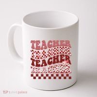 Teacher Valentine Groovy Cute Coffee Mug thumb 0