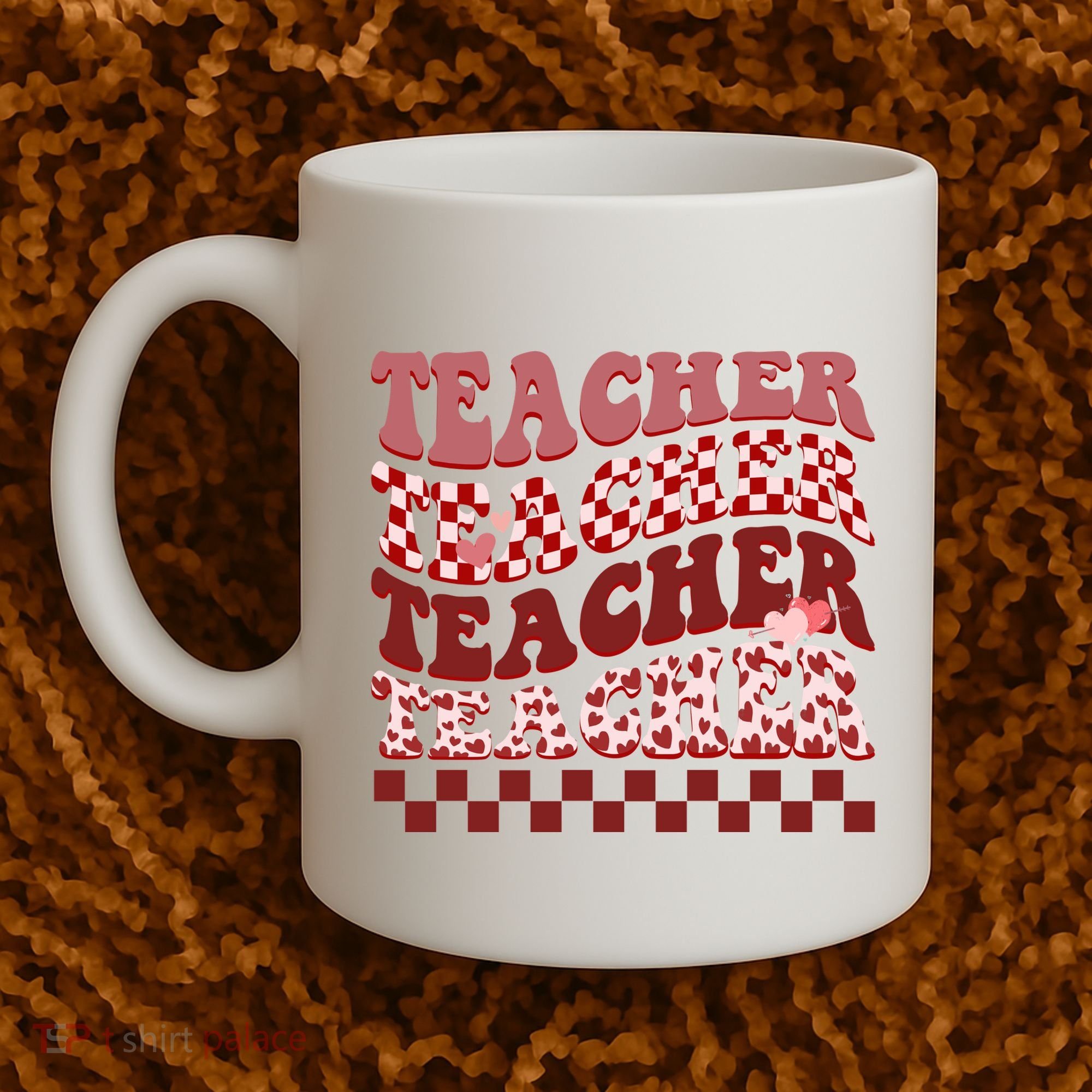 Teacher Valentine Groovy Cute Coffee Mug