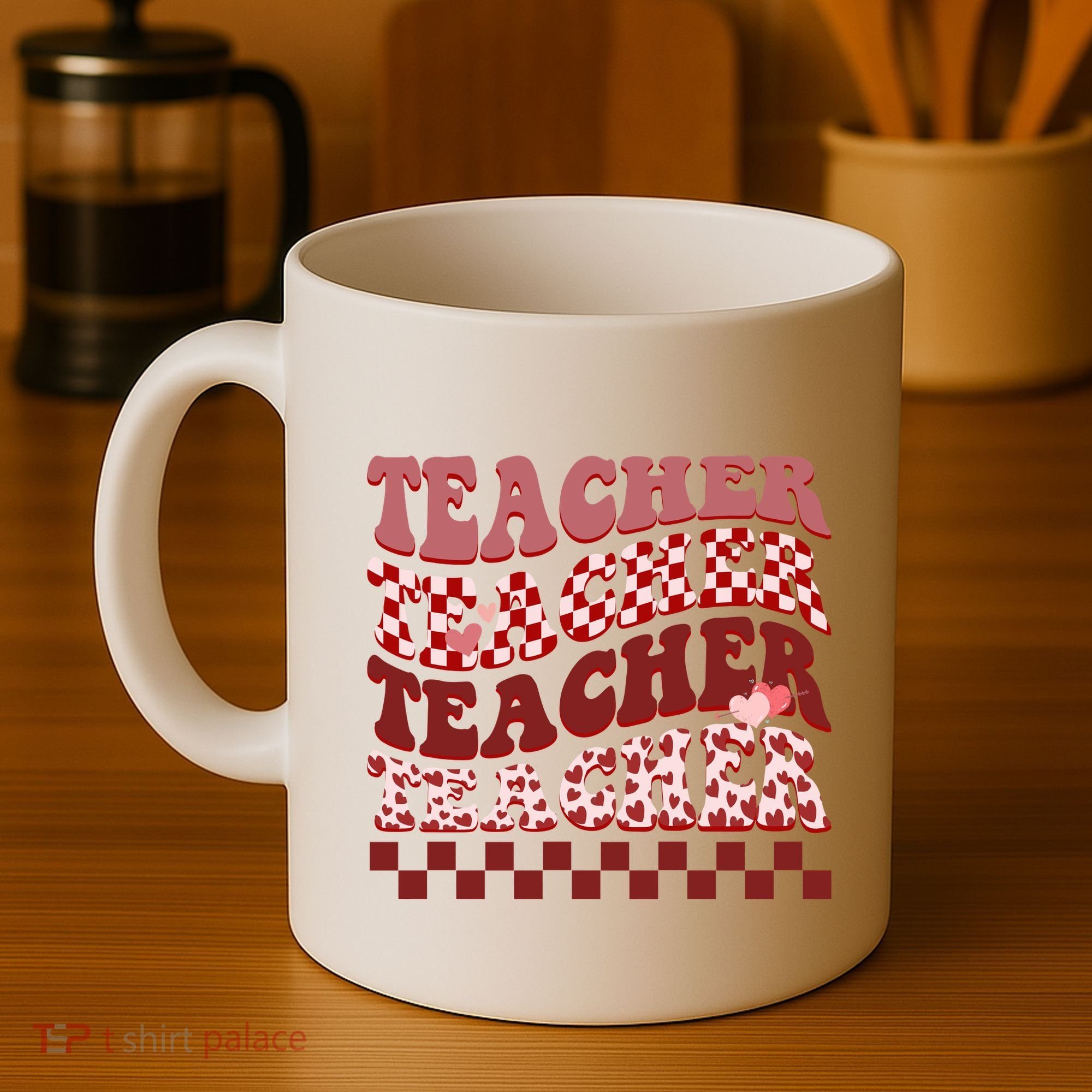 Teacher Valentine Groovy Cute Coffee Mug