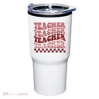 Teacher Valentine Groovy Cute Tumbler thumb 0