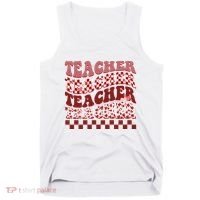 Teacher Valentine Groovy Cute Tank Top thumb 0