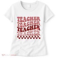 Teacher Valentine Groovy Cute Women's T-Shirt thumb 0