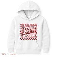 Teacher Valentine Groovy Cute Kids Hoodie thumb 0