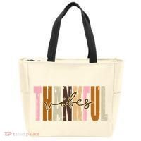 Thankful Vibes Holiday Cute Tote Bag thumb 0