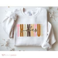 Thankful Vibes Holiday Cute Sweatshirt thumb 2