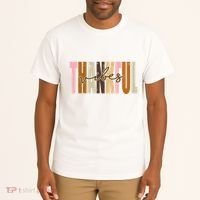 Thankful Vibes Holiday Cute Tall T-Shirt thumb 2