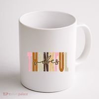 Thankful Vibes Holiday Cute Coffee Mug thumb 1