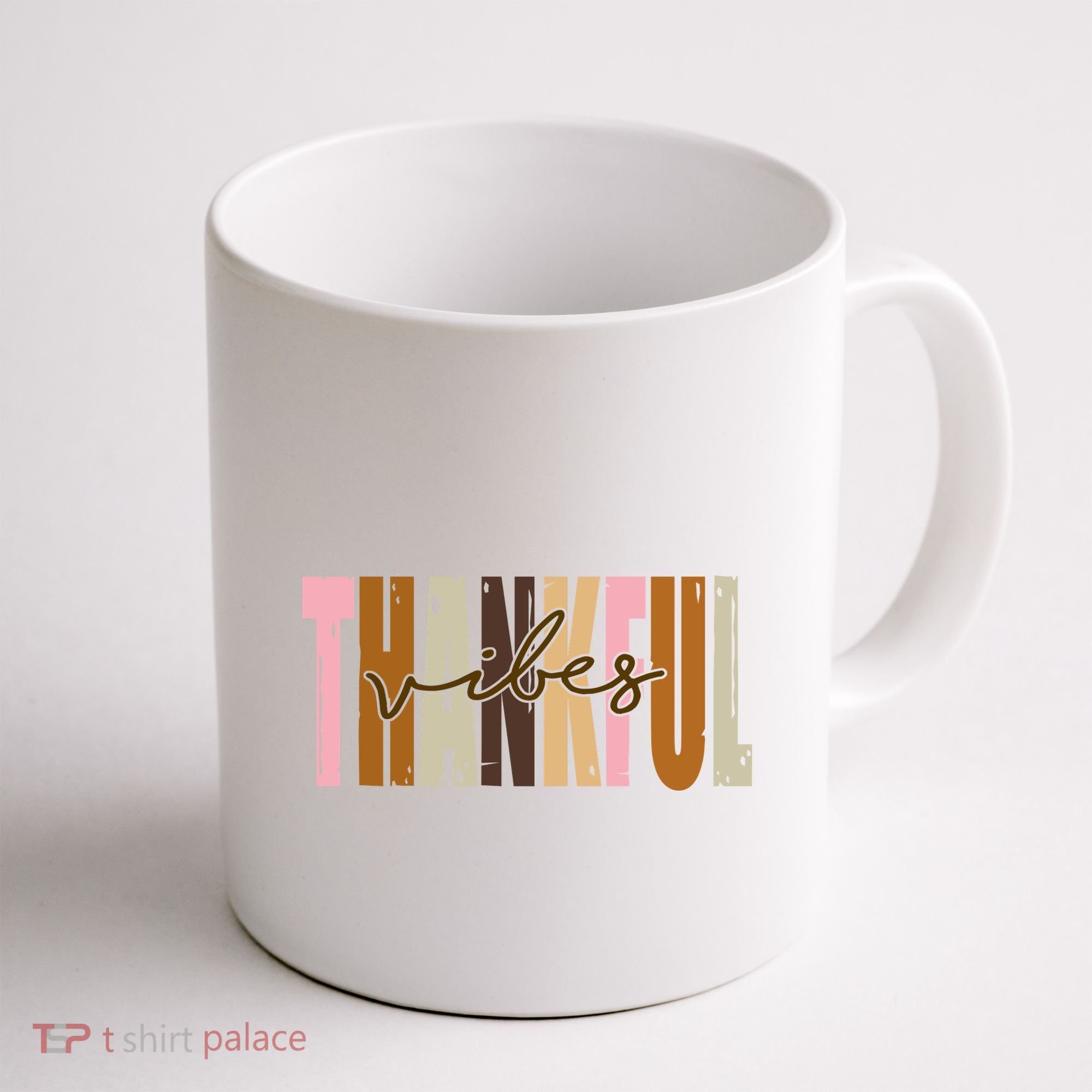 Thankful Vibes Holiday Cute Coffee Mug