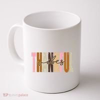 Thankful Vibes Holiday Cute Coffee Mug thumb 0