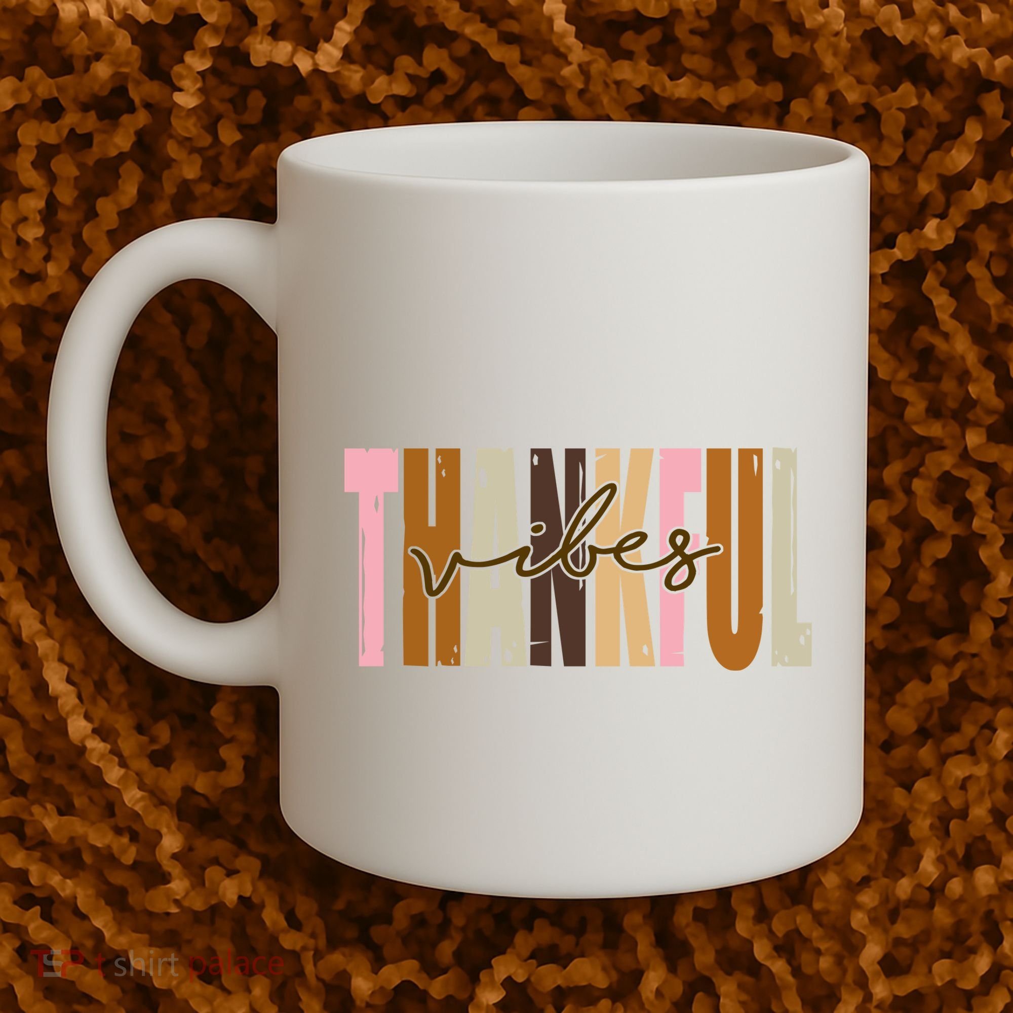 Thankful Vibes Holiday Cute Coffee Mug