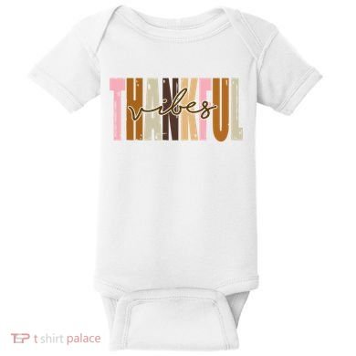 Thankful Vibes Holiday Cute Baby Bodysuit