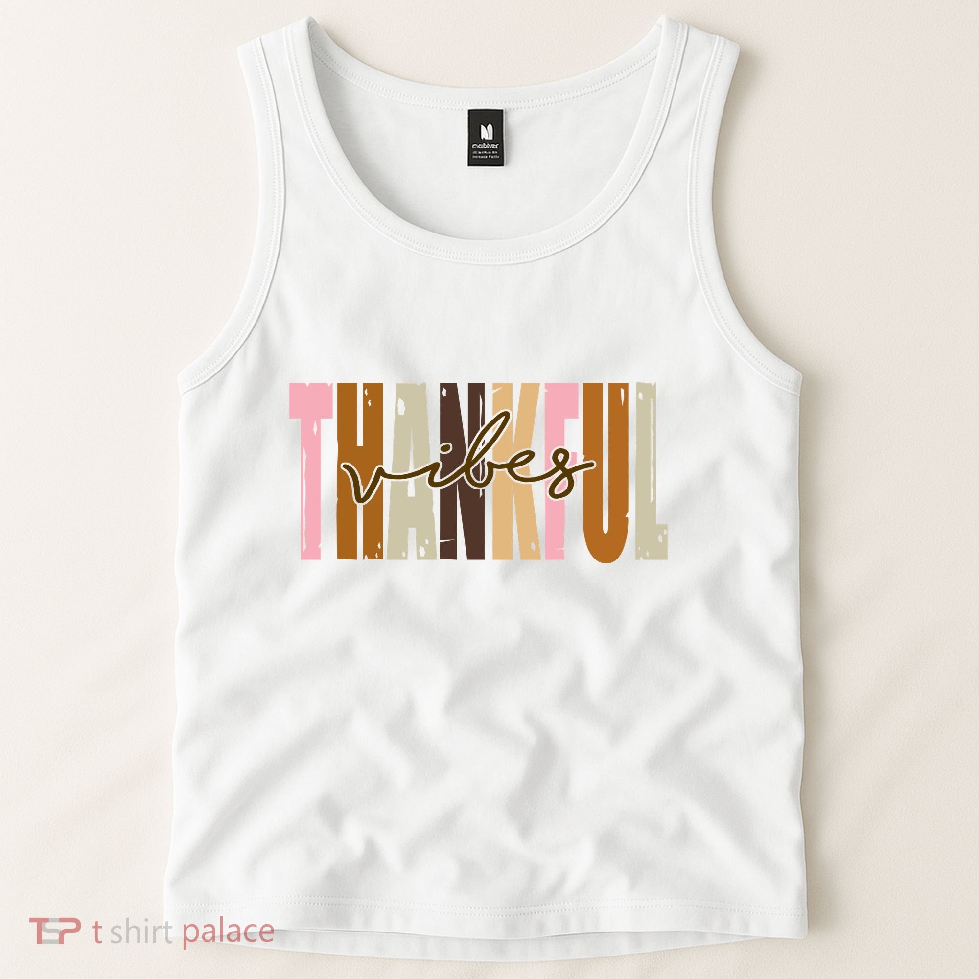 Thankful Vibes Holiday Cute Tank Top