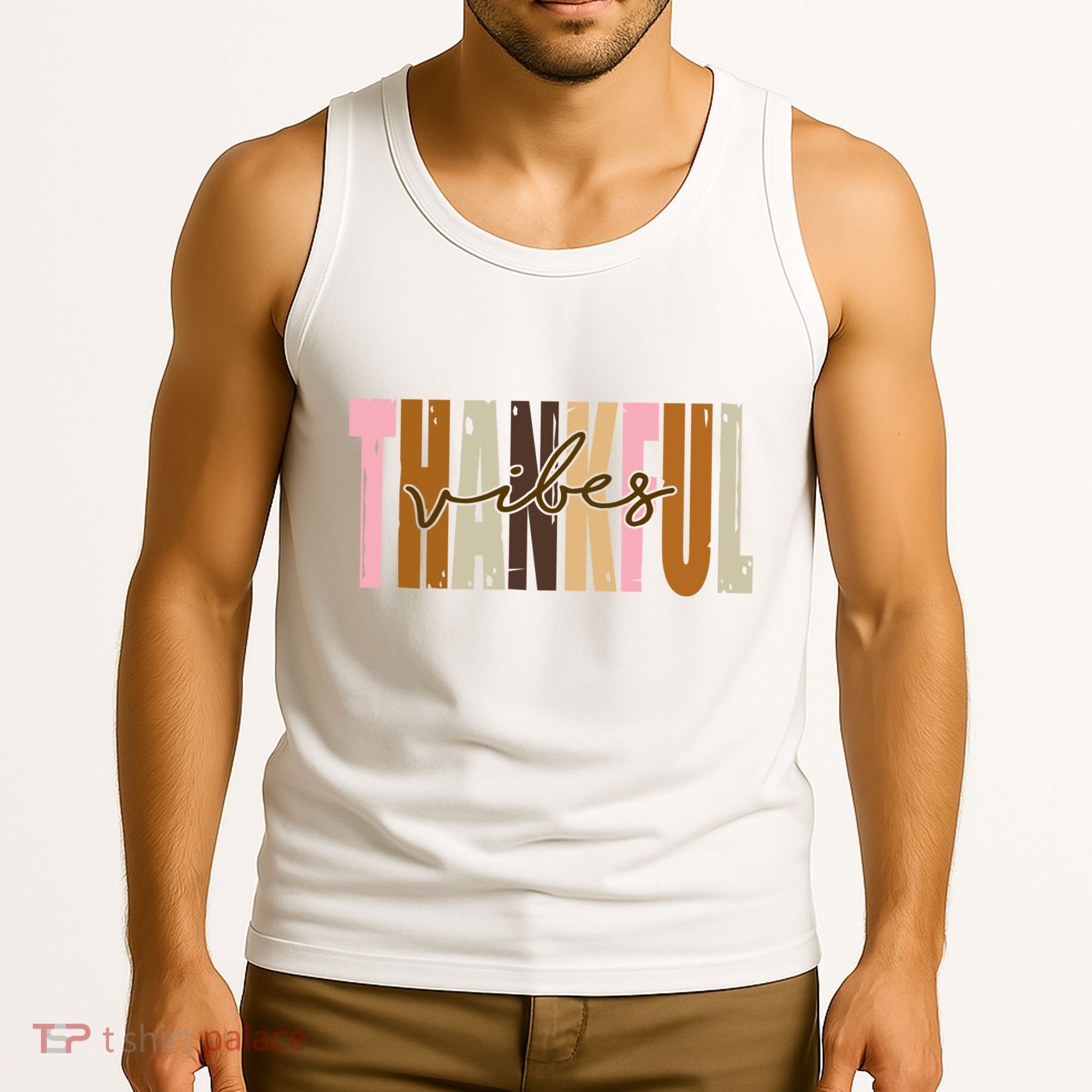 Thankful Vibes Holiday Cute Tank Top