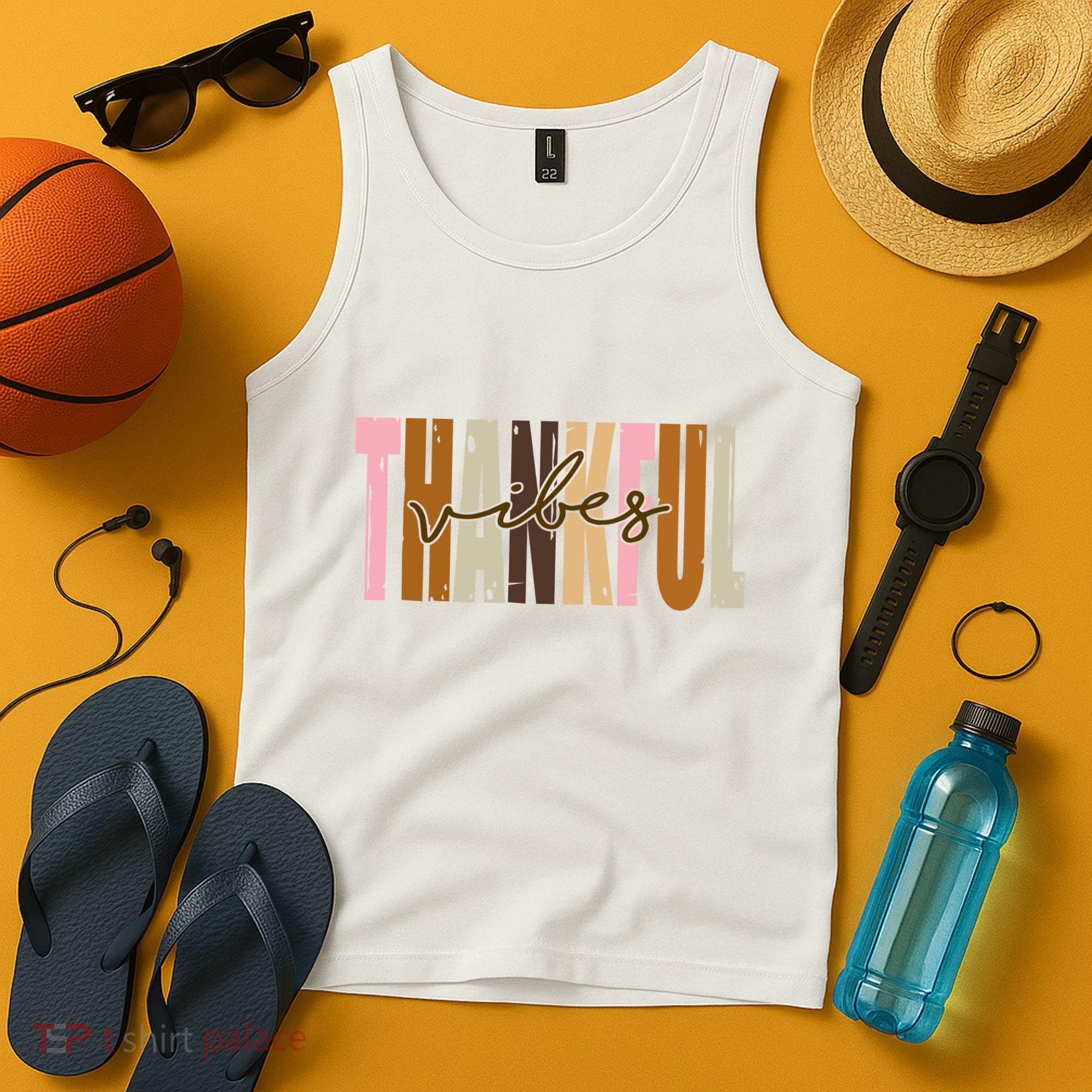 Thankful Vibes Holiday Cute Tank Top