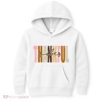 Thankful Vibes Holiday Cute Kids Hoodie thumb 0