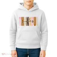 Thankful Vibes Holiday Cute Kids Hoodie thumb 4