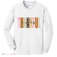 Thankful Vibes Holiday Cute Kids Long Sleeve Shirt thumb 0