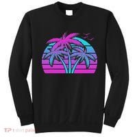 Tropical Vaporwave Hawaiian Palm Tree Hawaii Beach Edm  Sweatshirt thumb 0